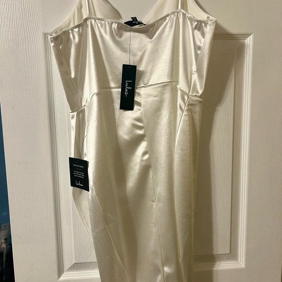 Lulu's White Satin Mini Dress - Picture 5 of 6